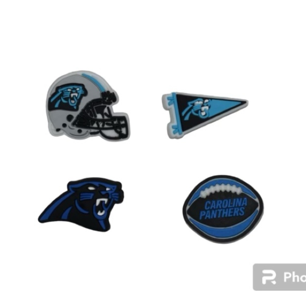 4 Carolina Panthers crocs charms